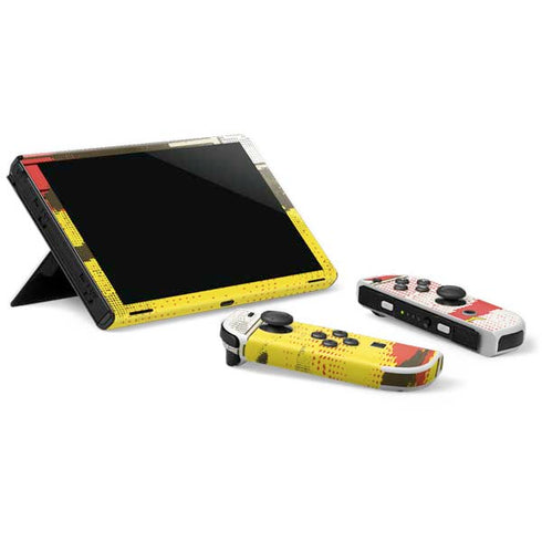 DC Comics The Flash Vintage Action Pose Pattern Nintendo Switch OLED (2021) Skin